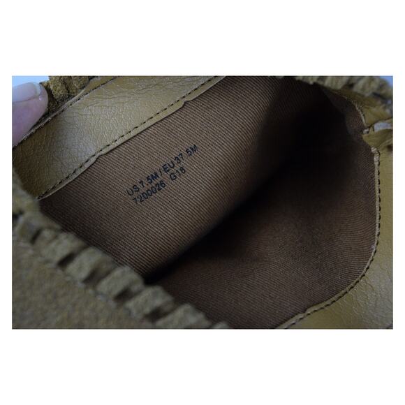 Patricia Nash Booties Raw Distressed Suede Monte Cognac Ankle Western Boots 7.5 - Picture 10 of 10